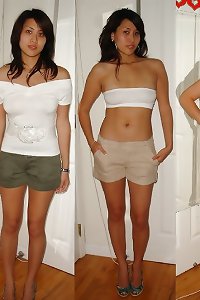 cute wife dressed and nude